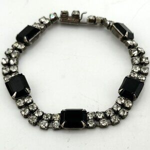 Vintage black rhinestone bracelet